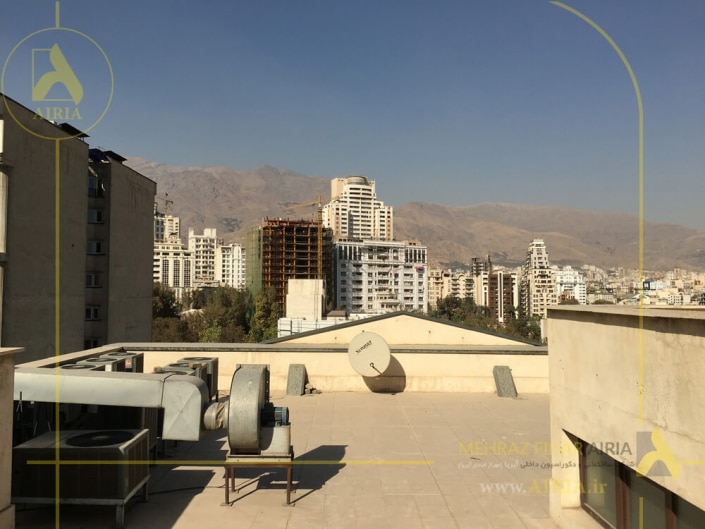 دید به سمت شمال - پیش از اجرای روف گاردن در تهران خیابان مریم شرقی