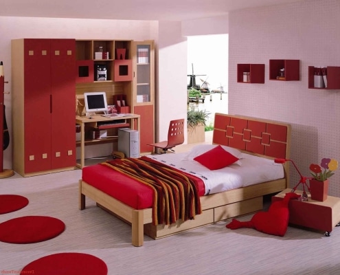 آیا قرمز، رنگ مناسب اتاق خواب دخترانه است؟