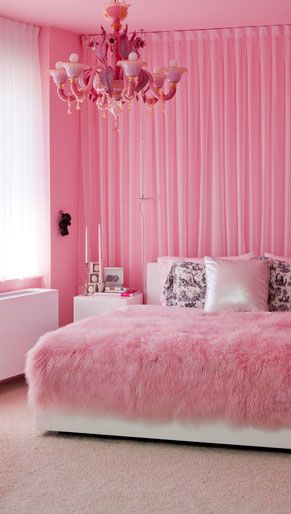 رنگ صورتی در طراحی اتاق خواب دخترانه